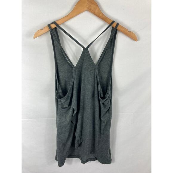 Apana Grey Cross Back Racerback Athletic Tank Top Size Medium - Picture 7 of 7